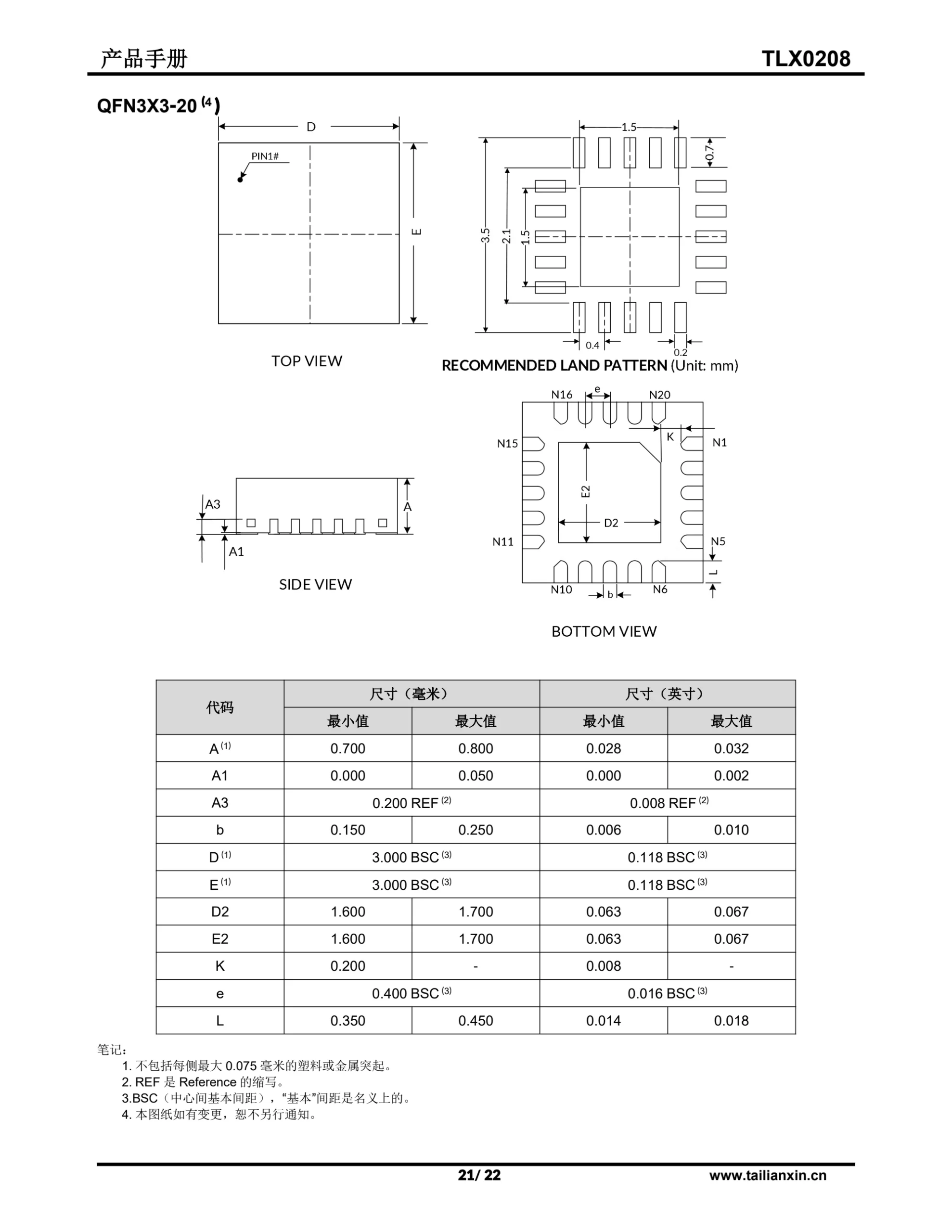 TLX0208-产品手册 第 21 页