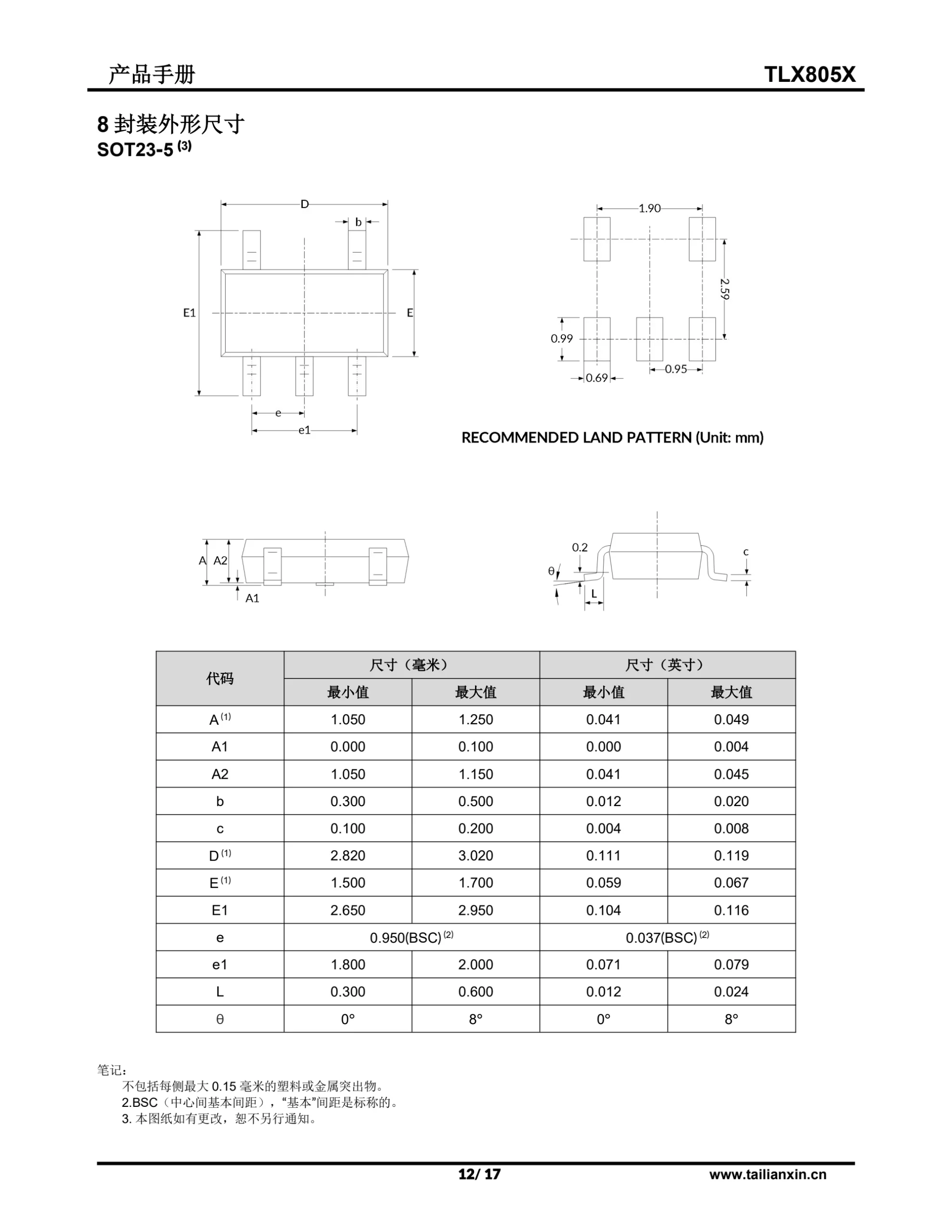TLX805X-产品手册 第 12 页