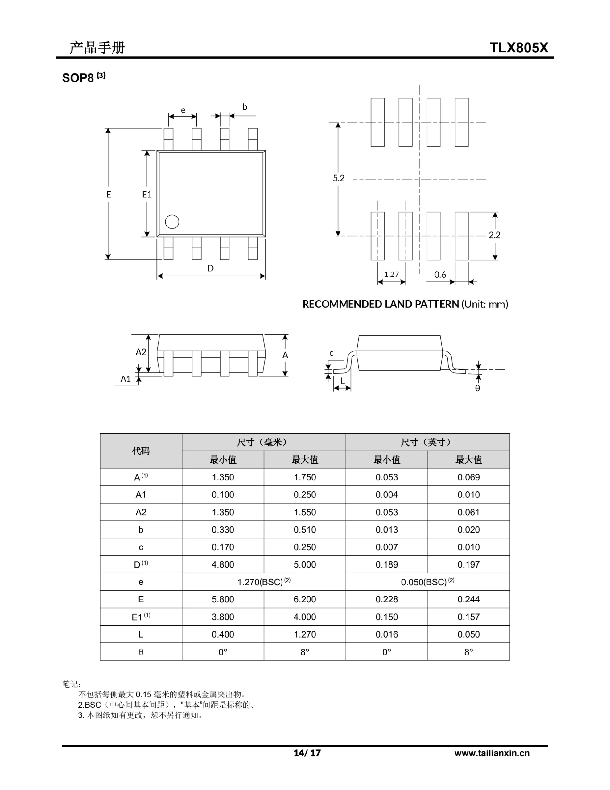 TLX805X-产品手册 第 14 页