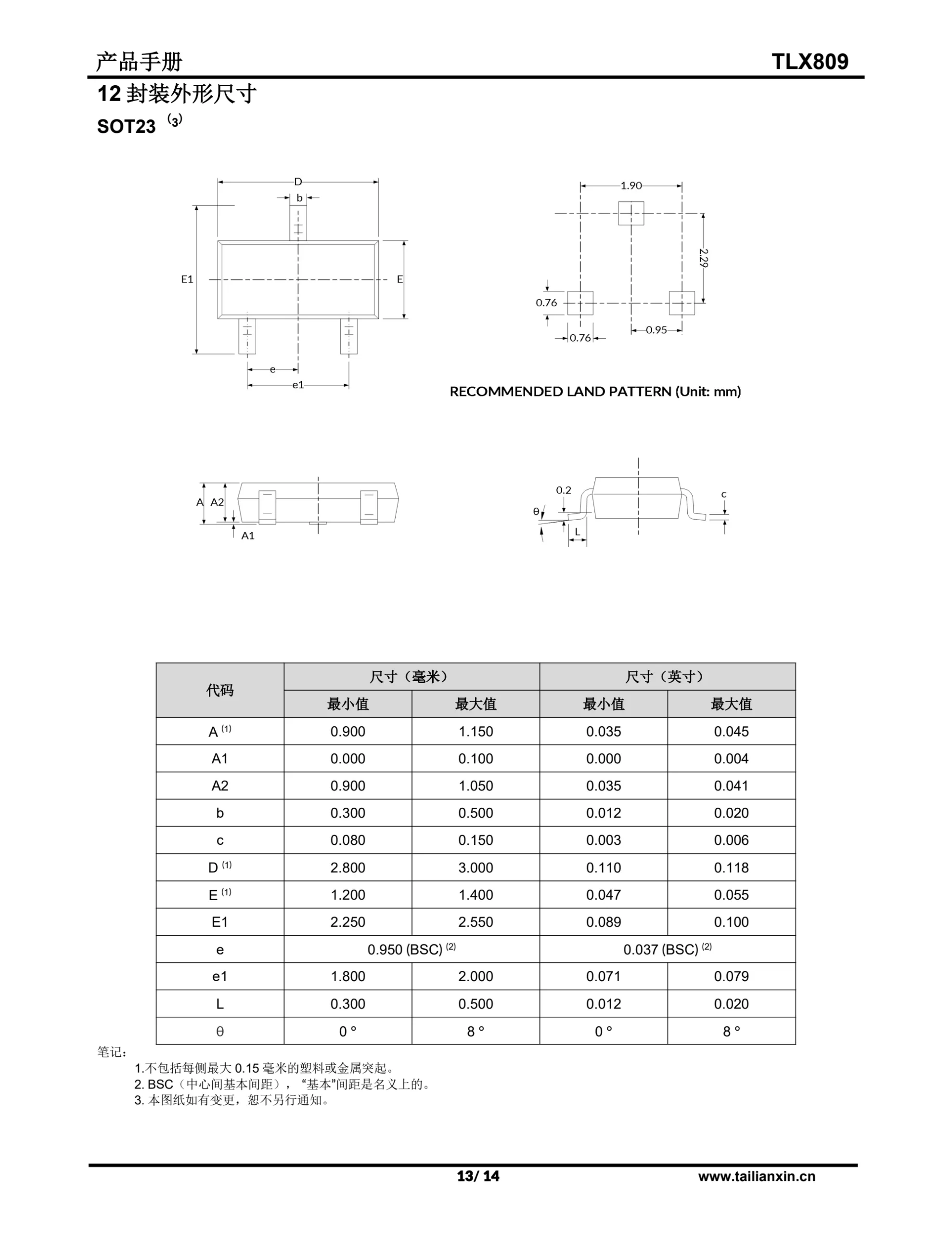 TLX809-产品手册 第 13 页